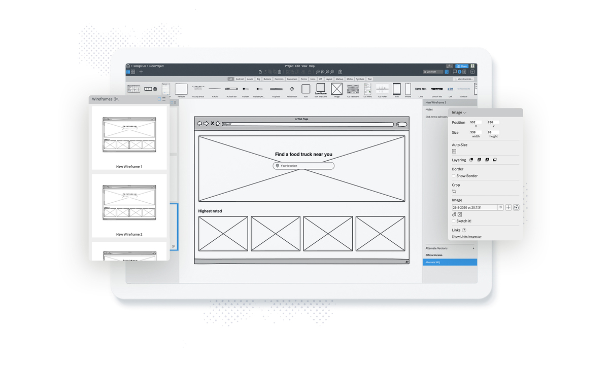 app design software balsamiq example