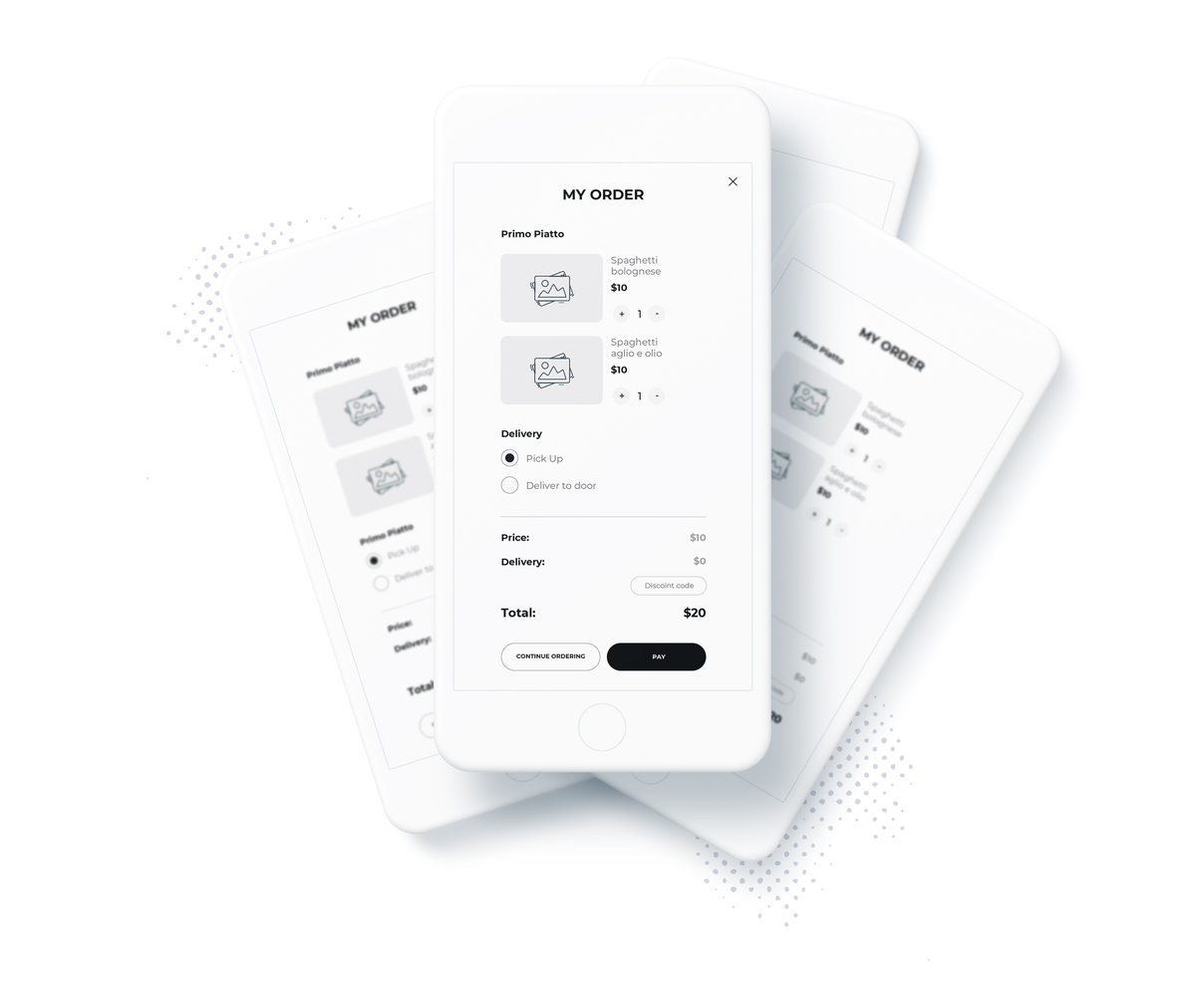 app design templates checkout process