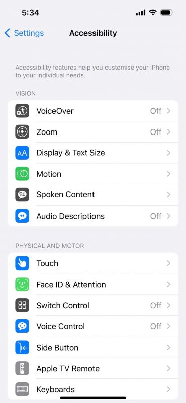 wcag iphone accessibility
