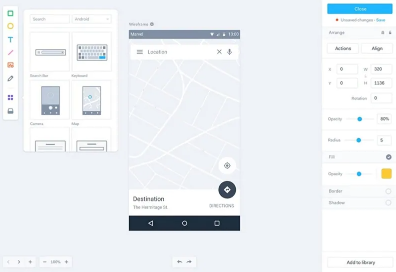 ui ux marvel tool