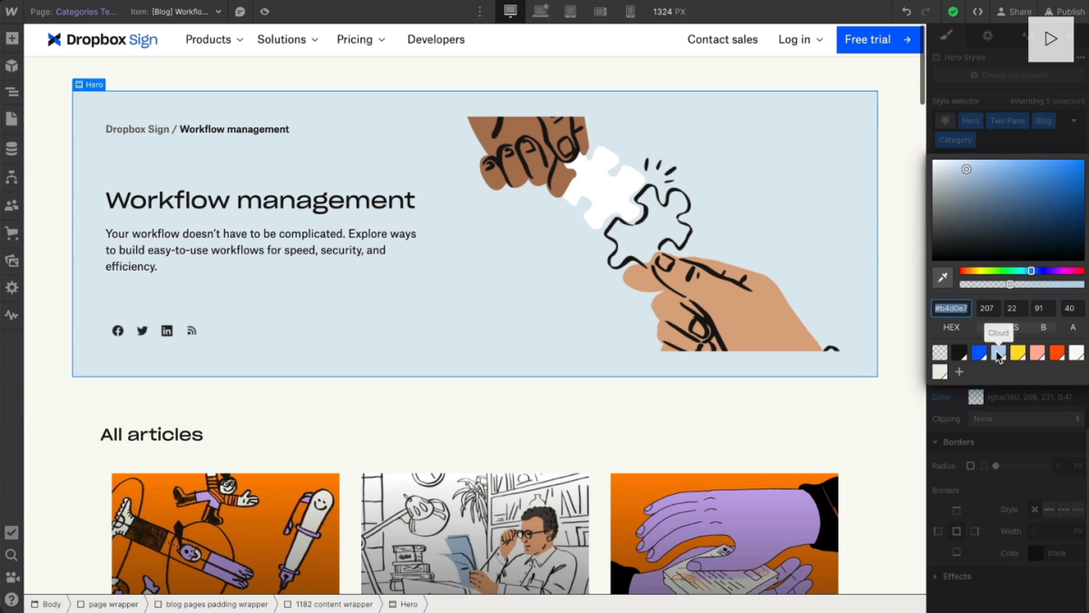 ui ux webflow tool