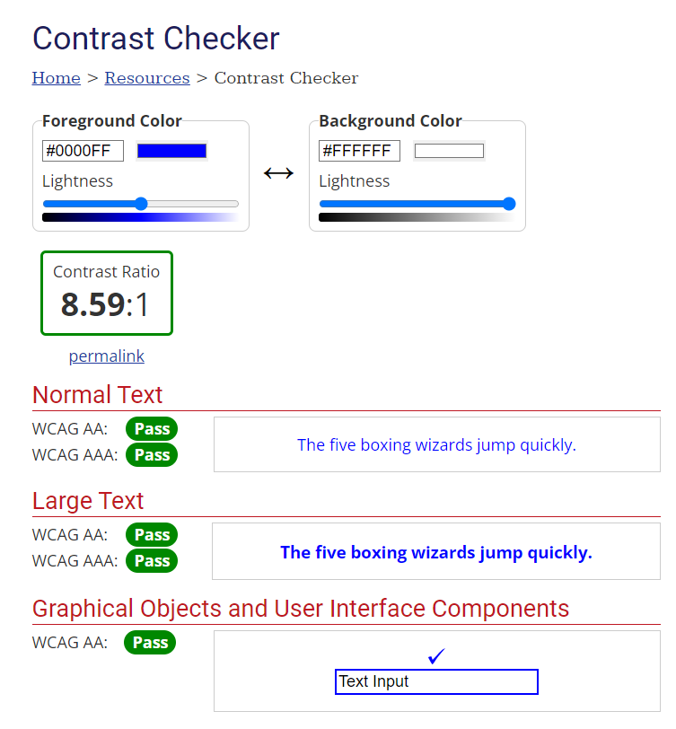 ux audit accessibility contrast checker