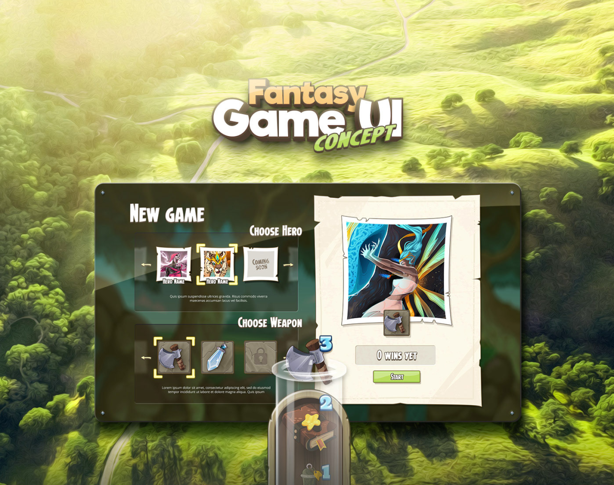 iterators fantasy game UI