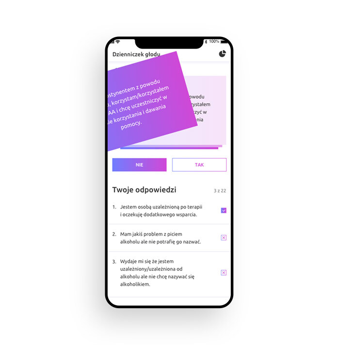 A smartphone with the Helping Hand app