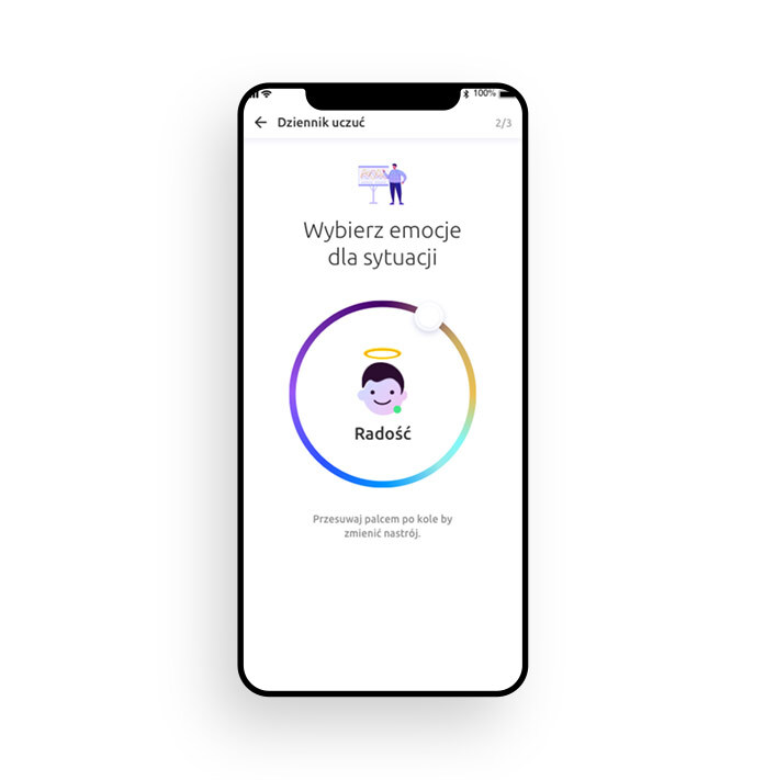 A smartphone with the Helping Hand app