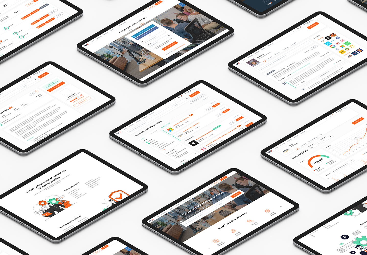 Tablets with the VETIT app
