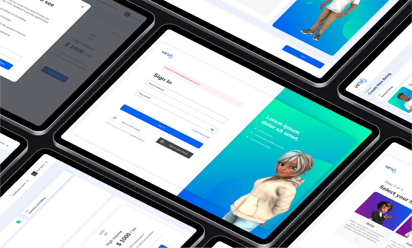 Tablets with Virbe app