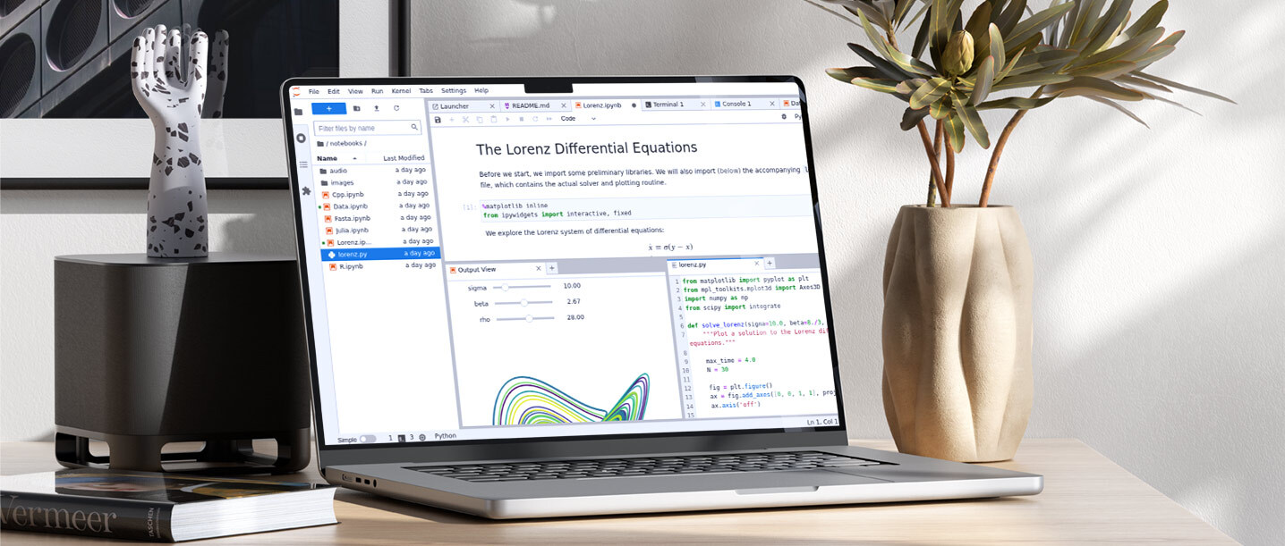 a laptop on a desk