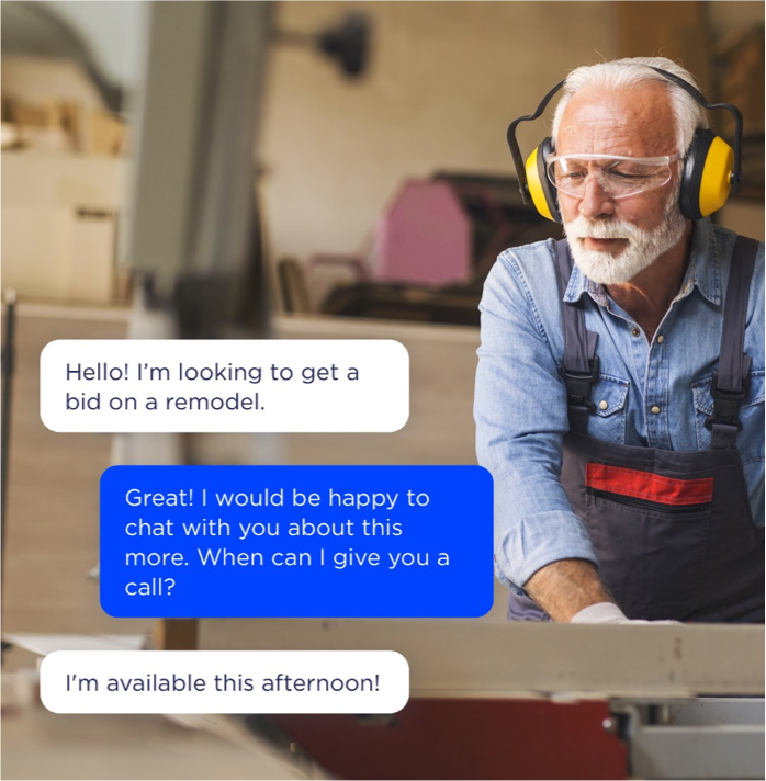 Screenshot of a chat with Myopolis' customer