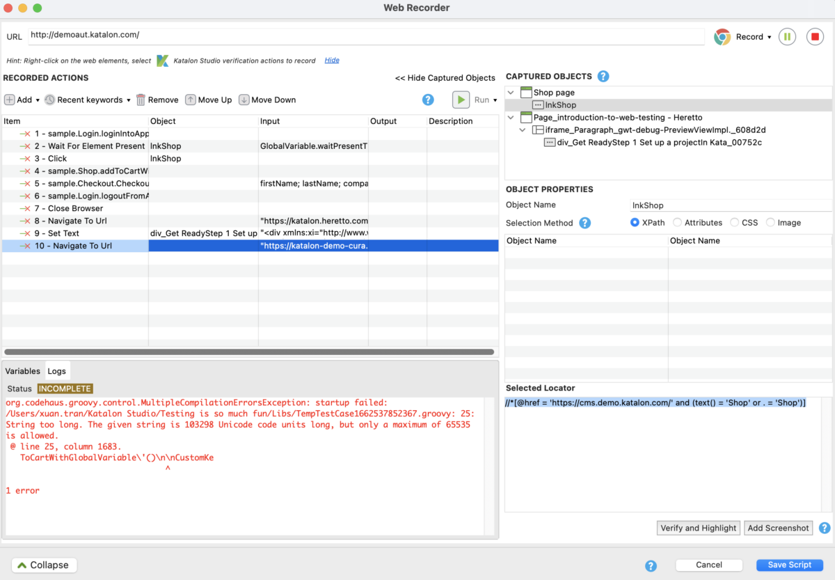 automation testing katalon