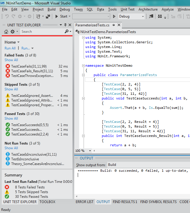 automation testing nunit